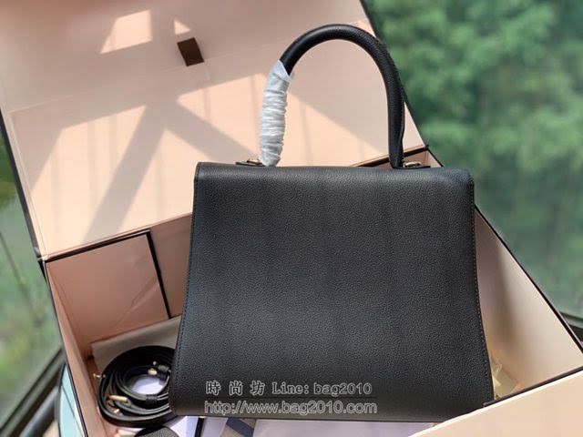 DELVAUX女包 Brillant系列手袋 進口牛皮 德爾沃女手提包 手拎包 Dv0028黑色 Delvaux女單肩包  fcs1358
